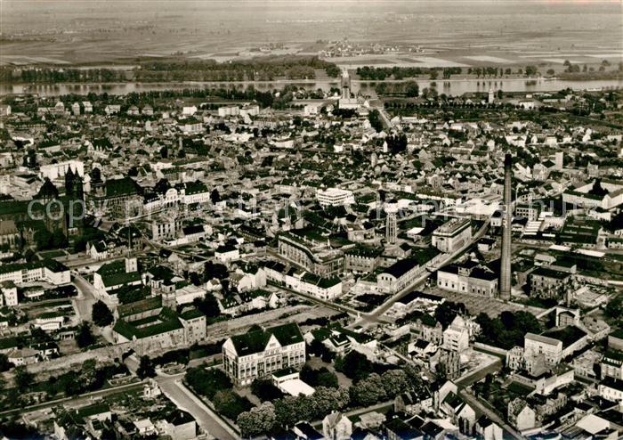 Worms Rhein Fliegeraufnahme