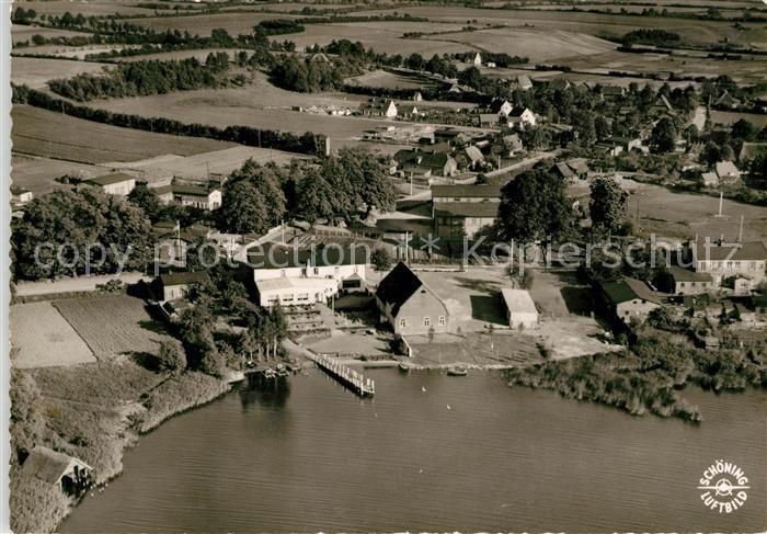 Bosau Fliegeraufnahme Hotel Gasthof am See