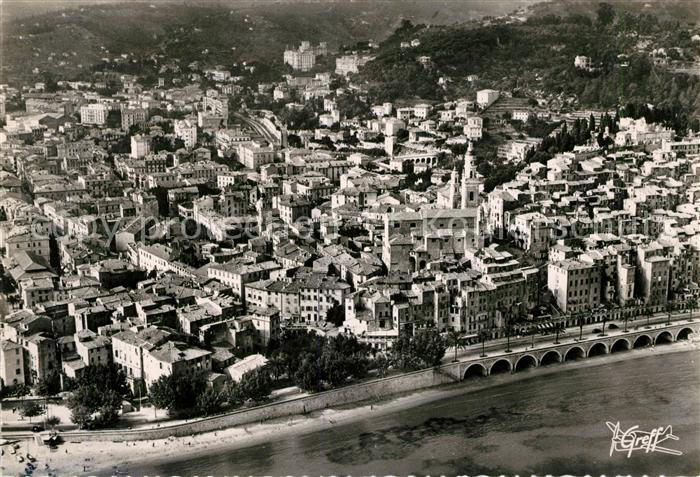 Menton Alpes Maritimes Fliegeraufnahme