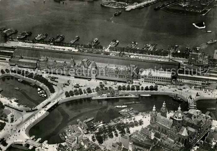 Oud Amsterdam Fliegeraufnahme Centraalstation