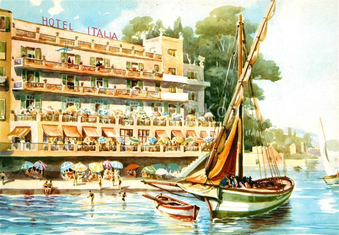 Rapallo Hotel Grande Künstlerkarte