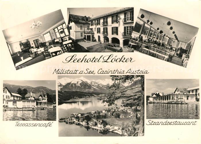 Millstatt Millstaettersee Seehotel Loecker Terrassencafe Strandrestaurant