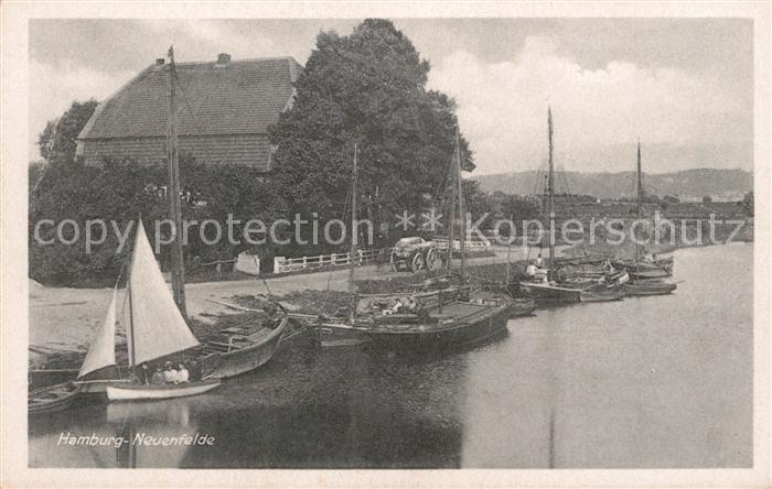 HAMBURG  CITY Neuenfelde Hafen Segelboote