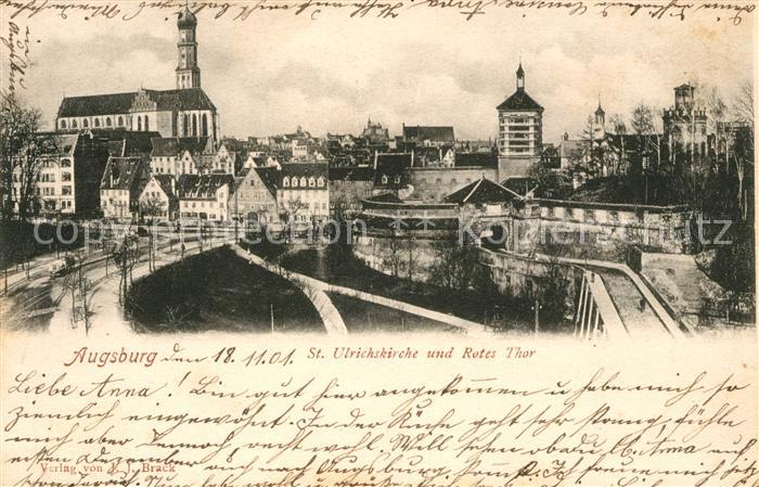 Augsburg St. Ulrichskirche und Rotes Tor