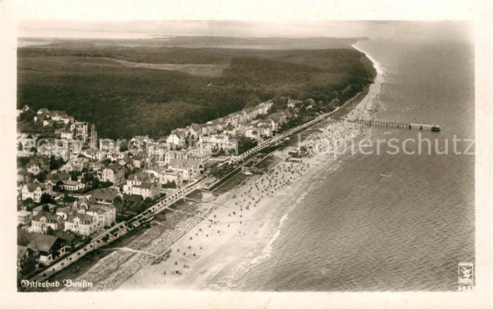 Bansin Ostseebad Fliegeraufnahme mit Strand