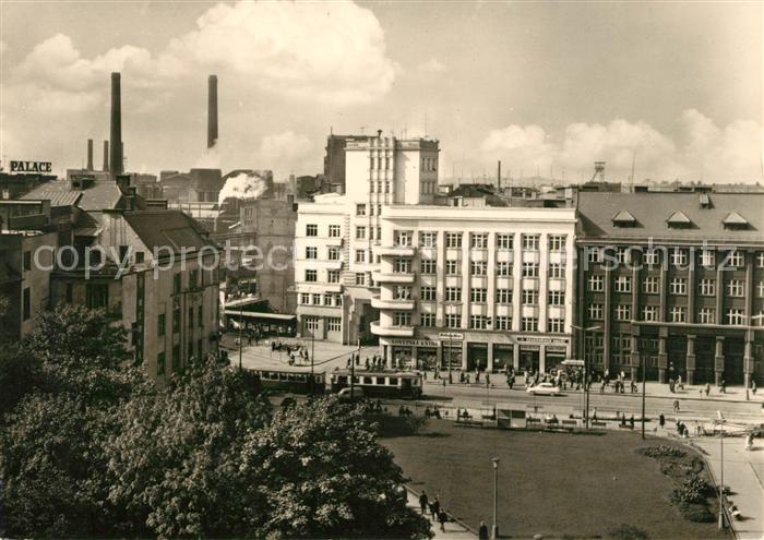 Ostrava Platz des Siegreichen Februar Strassenbahn