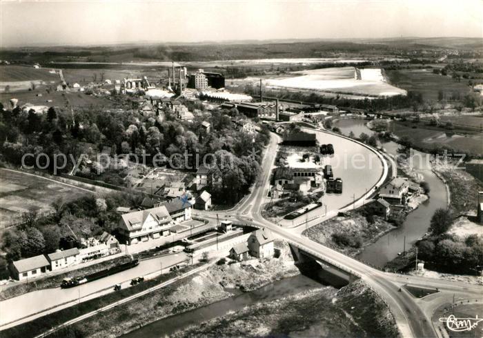 Sarralbe Fliegeraufnahme  Pont sur le Canal et la Sarre