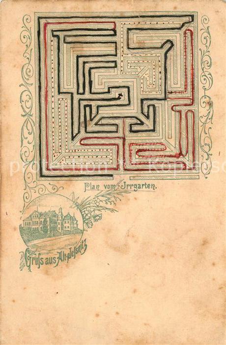 Altjessnitz Plan vom Irrgarten