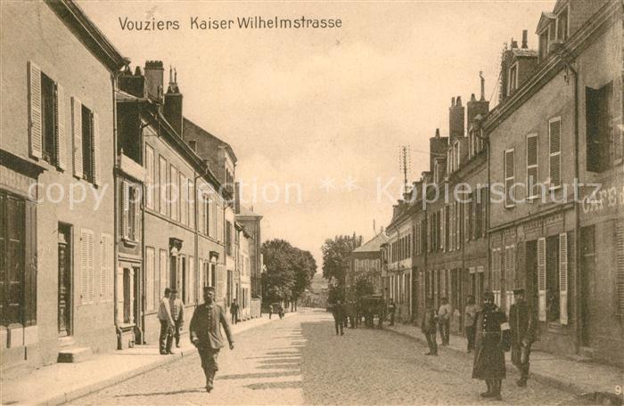 Vouziers Kaiser Wilhelmstrasse Soldaten