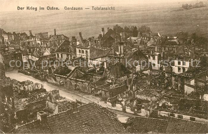 Gerdauen Ostpreussen Zerstoerte Stadt