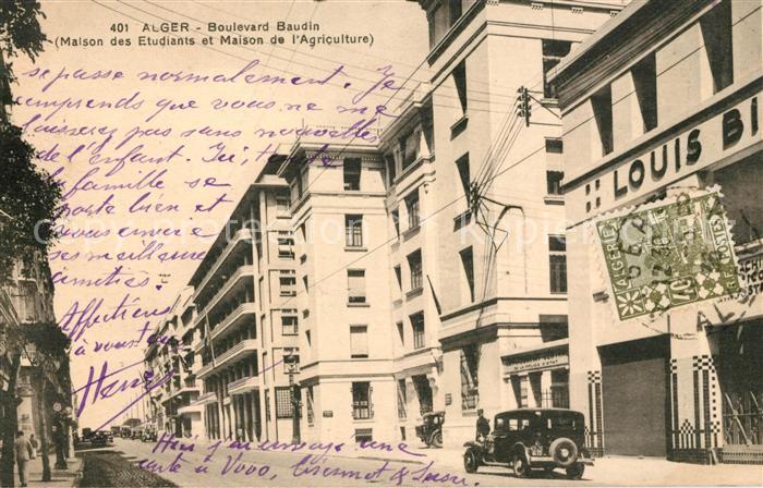 Alger Algerien Boulevard Bandin Maison des Etudiants et Maison de L Agriculture
