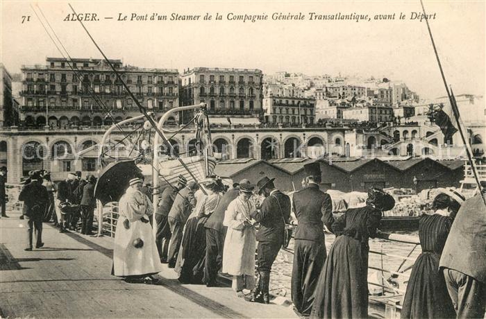 Alger Algerien Pont d`un Steamer