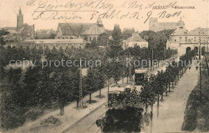 Douai 59 Ortspartie mit Strassenbahnen