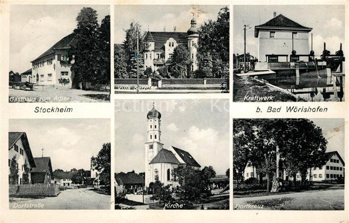 Stockheim Bad Woerishofen Kraftwerk Villa-Satzger Gasthaus zum Adler