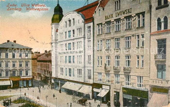 Lemberg Lwow Lviv Walowagasse Bank Lwowski