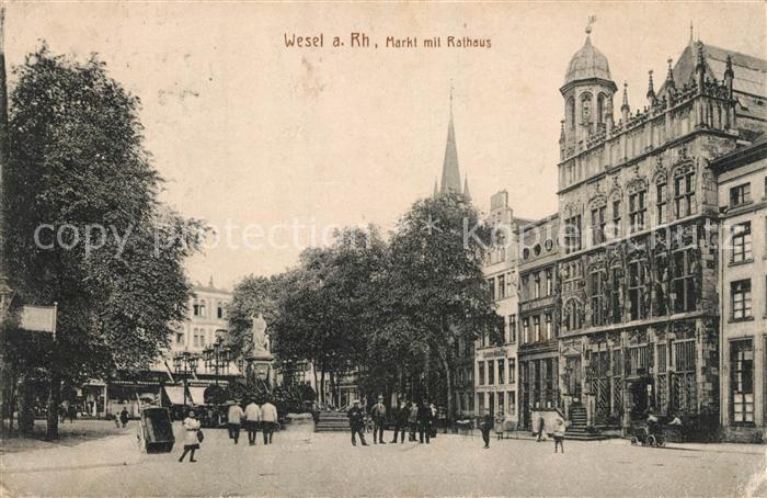 Wesel Rhein Marktplatz mit Rathaus