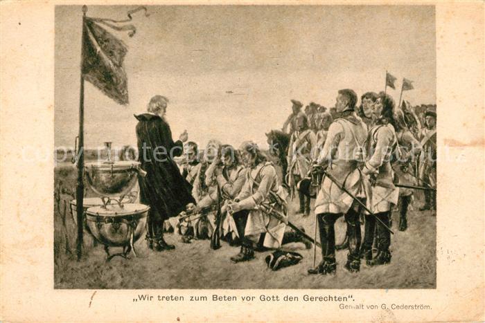 Militaria Feldgottesdienst Kuenstler G. Cederstroem