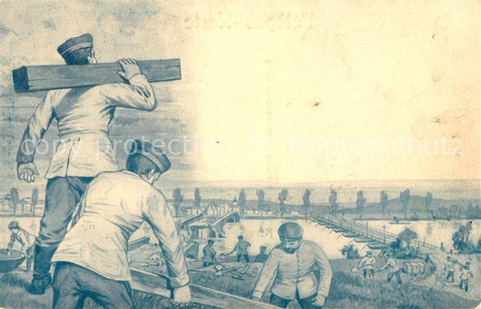 Militaria Deutschland WK1 Brueckenbau Bataillon Landau 1. Kompagnie