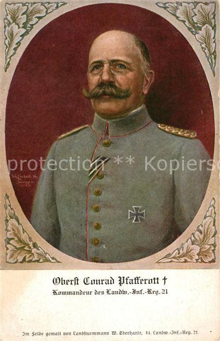 Regimente LIR 021 Landwehr Danzig Oberst Conrad Pfafferott