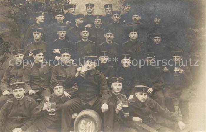 Militaria Deutschland WK1 Gera Gruppenfoto Landwehr Landsturm Uniform