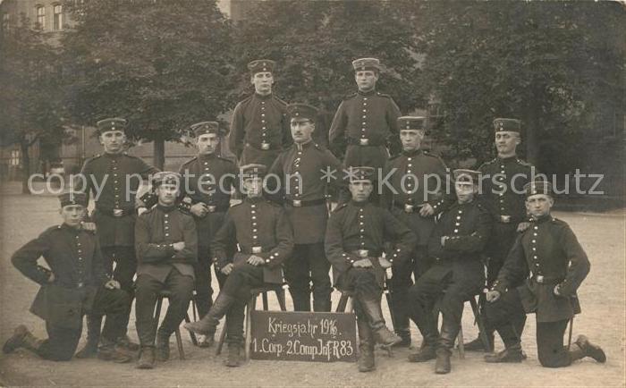 Regiment IR 083 Infanterie Kassel Gruppenfoto