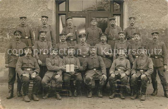 Militaria Deutschland WK1 Bayern Muenchen Gruppenfoto