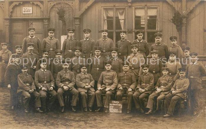 Militaria Deutschland WK1 Zwickau Kaserne Gruppenfoto