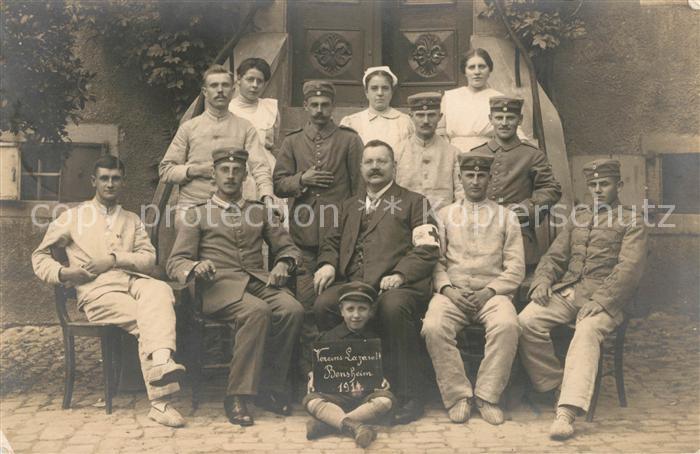 Militaria Deutschland WK1 Lazarett Bensheim Rotes Kreuz