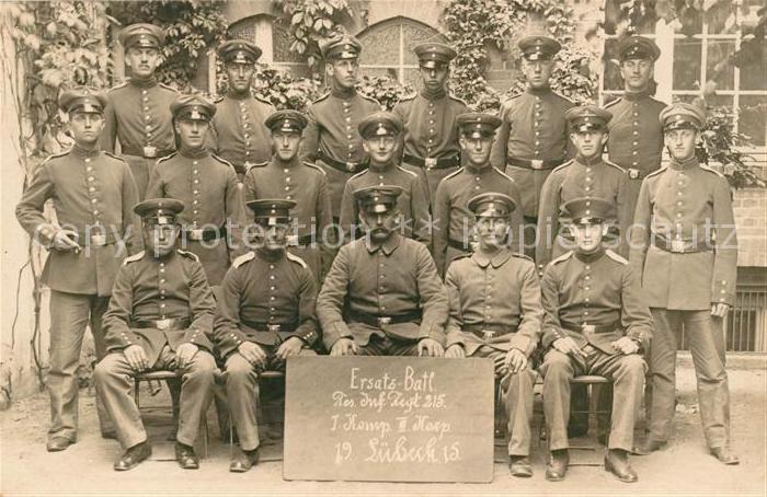 215 Regiment RIR 215 Reserve-Infanterie Luebeck Gruppenfoto