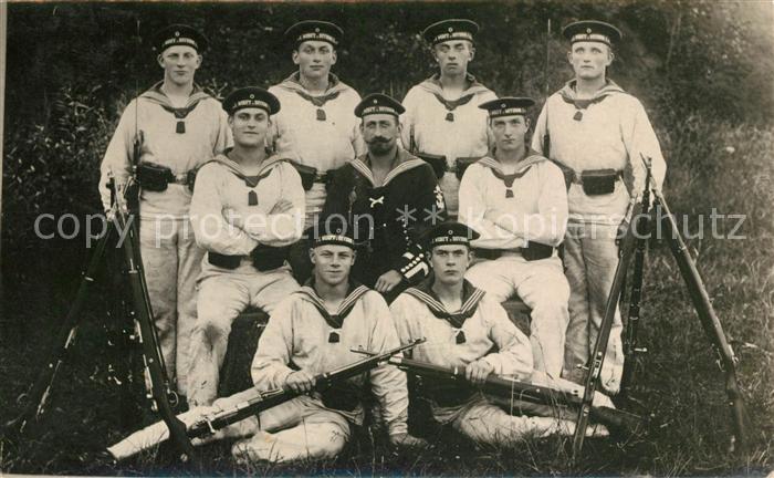 085 Regiment IR 085 Seebataillon Kiel Foto Gewehre Marine