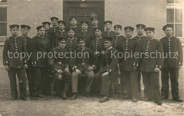 Militaria Deutschland WK1 Fischach Bayern Gruppenfoto