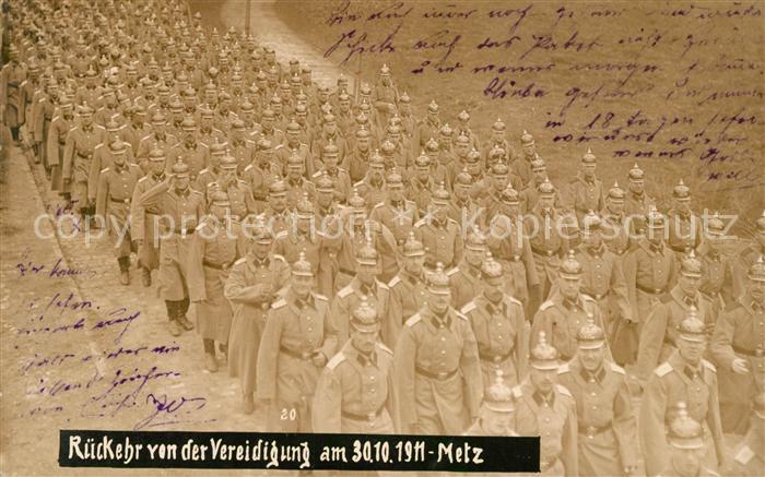 067 Regiment IR 067 Infanterie Metz Moselle Vereidigung Marsch