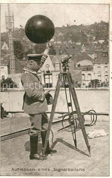 Militaria Deutschland WK1 Aviatik Signalballon Haguenau Elsass
