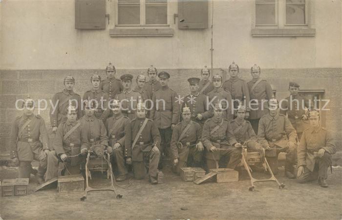109 Regiment IR 109 Infanterie Karlsruhe Gruppenfoto Maschinengewehr MG