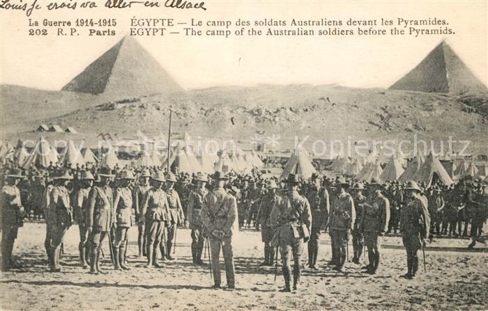 Militaria Frankreich WK1 Pyramiden Egypt Australiens