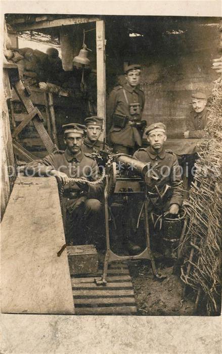 Militaria Deutschland WK1 Maschinengewehr MG Foto