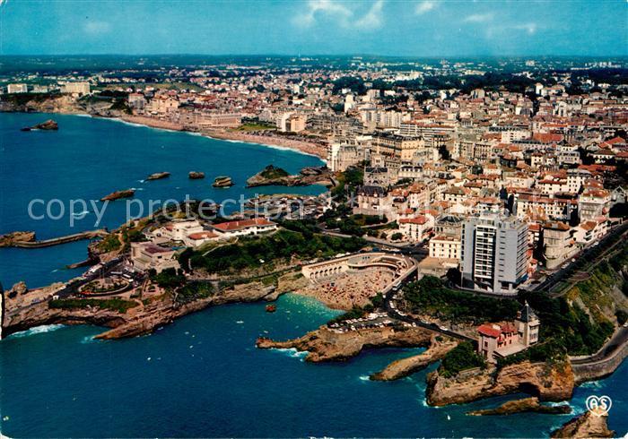 Biarritz Pyrenees Atlantiques Fliegeraufnahme Le Port Vieux