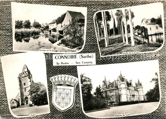 Connerre Moulin de la Croix Eglise Chateau du Luart