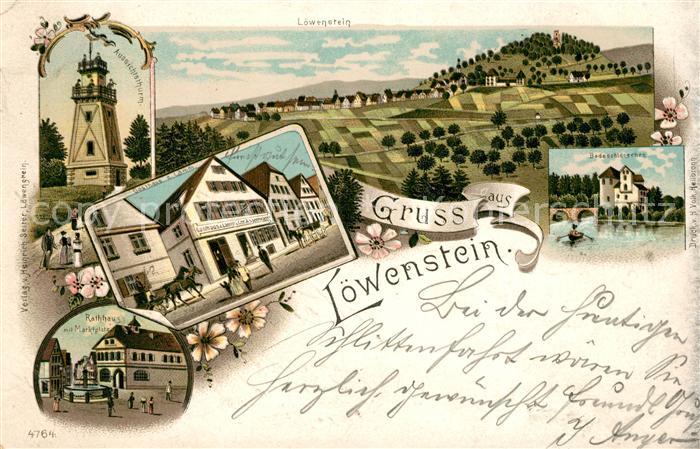 Loewenstein Rathaus Marktplatz Aussichtsturm