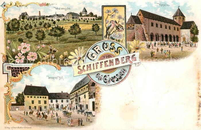 Schiffenberg Giessen Kapelle Panorama Innerer Hof