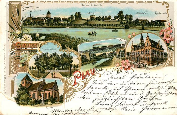 Plau Mecklenburg Rathaus Kirche See