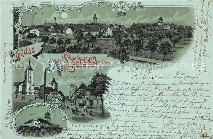 Lenzen Elbe Kirche Burg Panorama