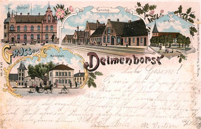 Delmenhorst Marktplatz Bahnhof Kirche Postamt