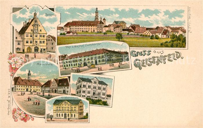 Geisenfeld Marktplatz Rathaus Krankenhaus