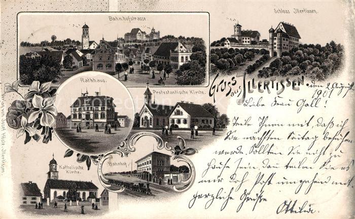 Illertissen Rathaus Bahnhofstrasse Kirche Schloss Illertissen