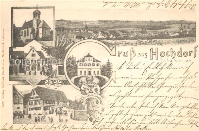 Vaihingen Stuttgart Hochdorf Panorama Kirche