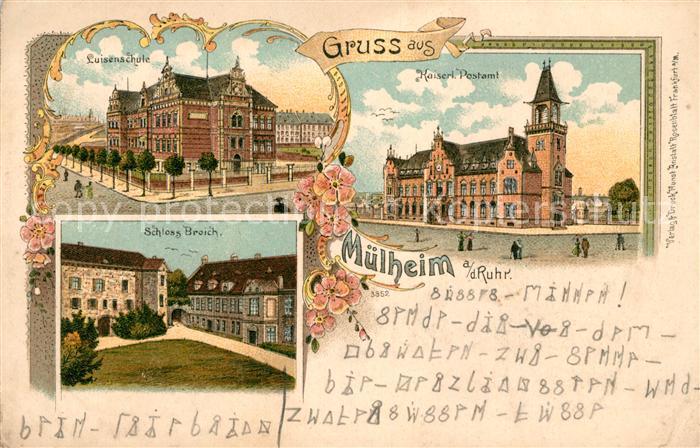 Muelheim Ruhr Postamt Luisenschule Schloss Broich