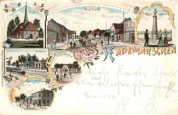 Hademarschen Kirche Bahnhof Kaiserdenkmal Kaufhaus