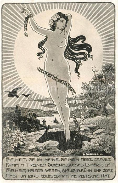 Weilheim Oberbayern Liberaler Verein Kuenstlerkarte von Schempp