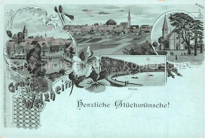 Welzheim Unter den Linden Ebnisee Panorama Kirche